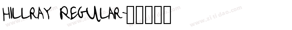 Hillray Regular字体转换